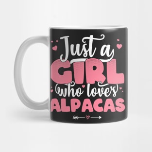 Just A Girl Who Loves Alpacas - Cute llama lover gift print Mug